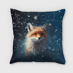 Подушка квадратная Fox in the snow