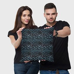Подушка квадратная Dragon scale pattern, цвет: 3D-принт — фото 2