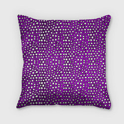 Подушка квадратная Белые пузырьки на фиолетовом фоне, цвет: 3D-принт