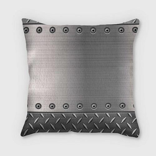 Подушка квадратная Стальные листы / 3D-принт – фото 1