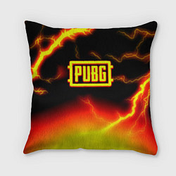 Подушка квадратная PUBG огненный шторм из молний, цвет: 3D-принт