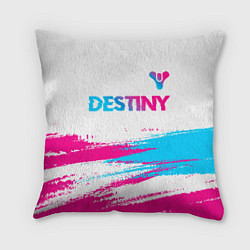 Подушка квадратная Destiny neon gradient style посередине, цвет: 3D-принт