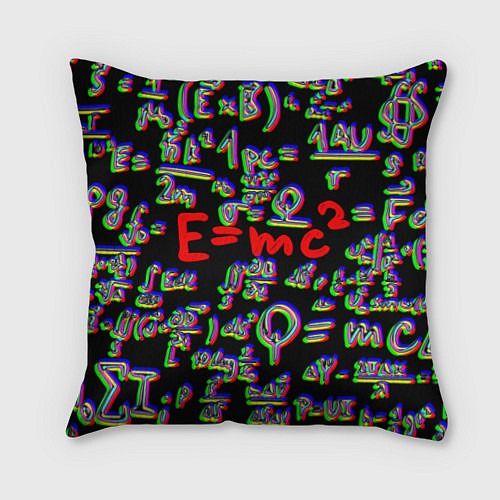 Подушка квадратная Emc2 / 3D-принт – фото 1