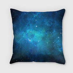 Подушка квадратная Голубой космос, цвет: 3D-принт