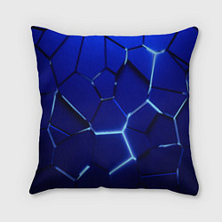 Подушка квадратная Плиты неоновые, цвет: 3D-принт