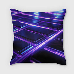 Подушка квадратная Фиолетовые неоновые плиты
