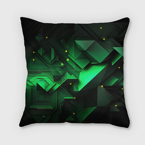 Подушка квадратная Визуальные иллюзии в геометрии / 3D-принт – фото 1