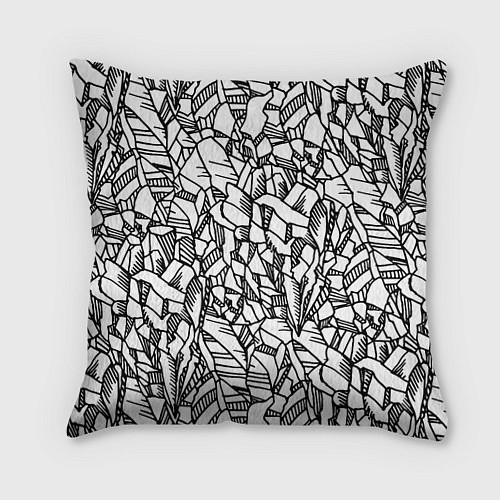 Подушка квадратная Горная структура камней / 3D-принт – фото 1