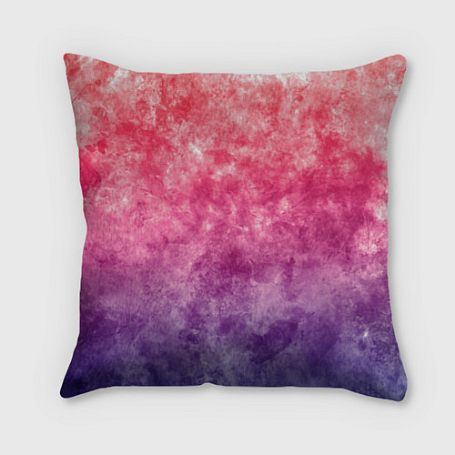 Подушка квадратная Абстракция - сине-красные облака / 3D-принт – фото 1