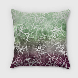 Подушка квадратная Абстракция - spider web on purple-green background