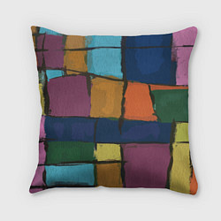 Подушка квадратная Эклектика клее, цвет: 3D-принт