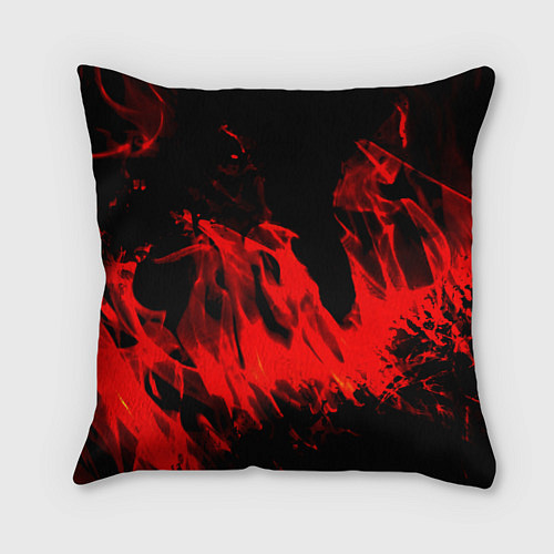 Подушка квадратная Красное пламя / 3D-принт – фото 1