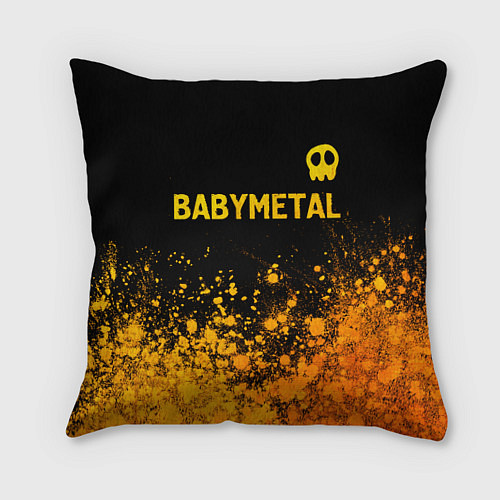 Подушка квадратная Babymetal - gold gradient посередине / 3D-принт – фото 1