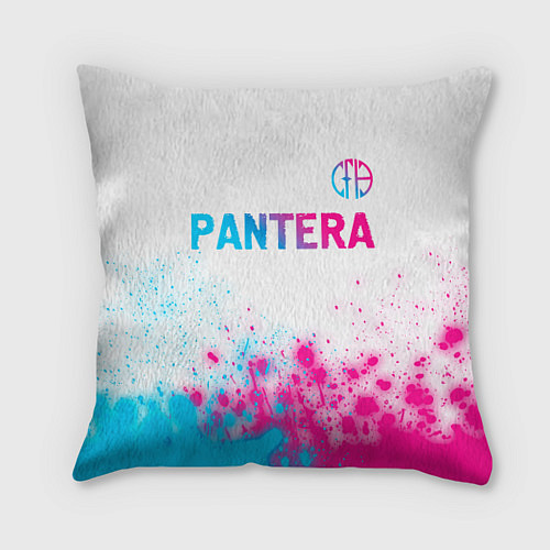 Подушка квадратная Pantera neon gradient style посередине / 3D-принт – фото 1