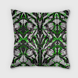 Подушка квадратная Зелёная кибернетическая броня, цвет: 3D-принт
