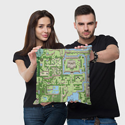Подушка квадратная Zelda: карта, цвет: 3D-принт — фото 2