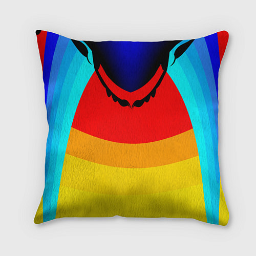 Подушка квадратная Цветные фигуры / 3D-принт – фото 1