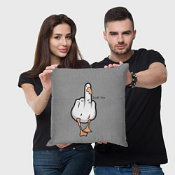 Подушка квадратная Duck you, цвет: 3D-принт — фото 2
