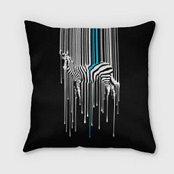 Подушка квадратная Штрихкод зебра, цвет: 3D-принт