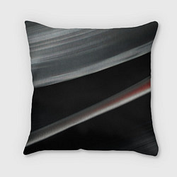 Подушка квадратная Black grey abstract, цвет: 3D-принт