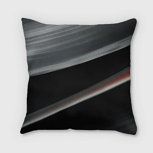Подушка квадратная Black grey abstract / 3D-принт – фото 1