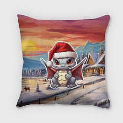 Подушка квадратная Символ года 2024 милый дракон, цвет: 3D-принт