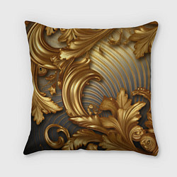 Подушка квадратная Золотая текстура и абстракции