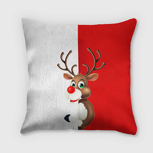 Подушка квадратная Christmas deer art / 3D-принт – фото 1