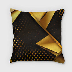 Подушка квадратная Золотистая текстура абстракт, цвет: 3D-принт