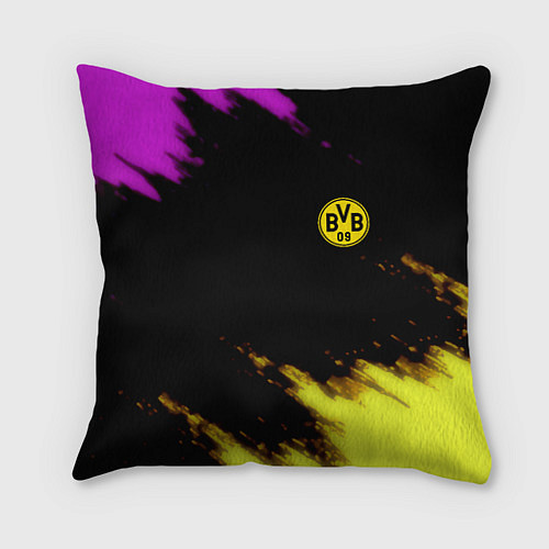 Подушка квадратная Borussia Dortmund sport / 3D-принт – фото 1