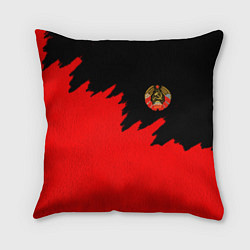 Подушка квадратная СССР красный стиль силы, цвет: 3D-принт