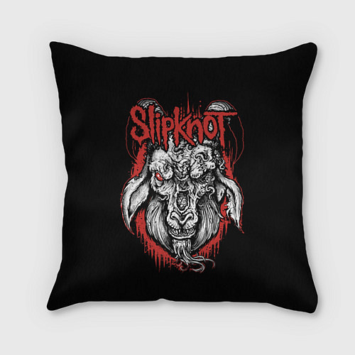 Подушка квадратная Slipknot - козёл / 3D-принт – фото 1