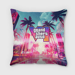 Подушка квадратная Gta 6 logo vice city style