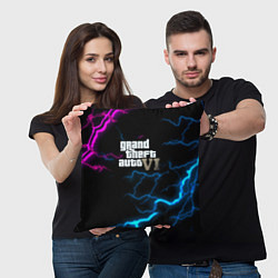 Подушка квадратная Grand theft auto storm, цвет: 3D-принт — фото 2