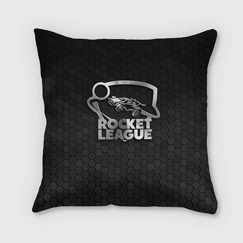Подушка квадратная Rocket League - metal logo / 3D-принт – фото 1