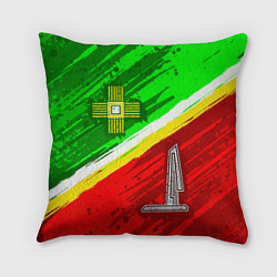 Подушка квадратная Флаг Зеленограадского АО, цвет: 3D-принт
