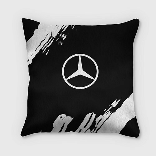 Подушка квадратная Mercedes benz краски спорт / 3D-принт – фото 1