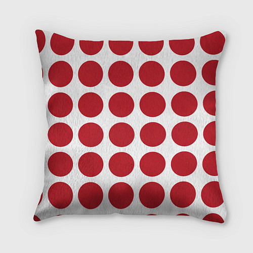 Подушка квадратная Красные круги / 3D-принт – фото 1