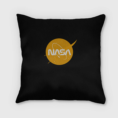 Подушка квадратная NASA yellow logo / 3D-принт – фото 1