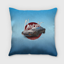 Подушка квадратная Американский маслкар Chevrolet Camaro третьего пок, цвет: 3D-принт