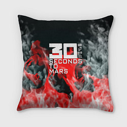 Подушка квадратная Seconds to mars fire, цвет: 3D-принт