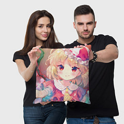 Подушка квадратная Touhou Project Flandre Cute, цвет: 3D-принт — фото 2
