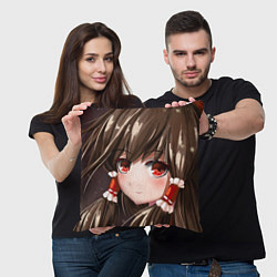 Подушка квадратная Touhou Project Рейму Cute, цвет: 3D-принт — фото 2