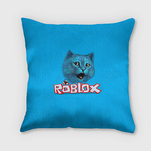 Подушка квадратная Roblox синий кот / 3D-принт – фото 1