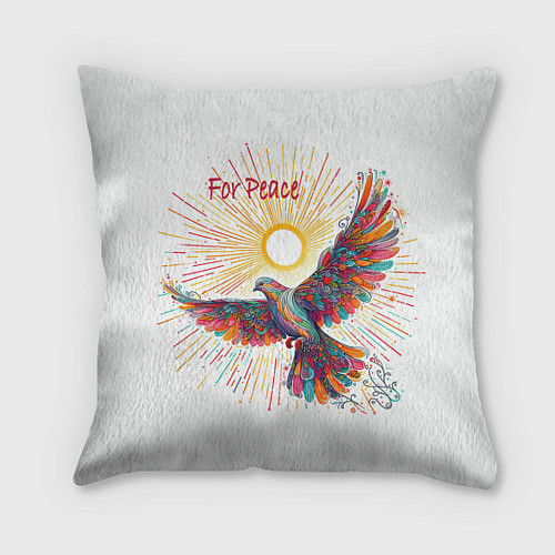 Подушка квадратная Голубь мира / 3D-принт – фото 1