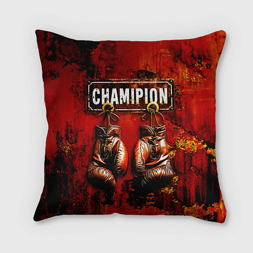 Подушка квадратная Champion boxing / 3D-принт – фото 1