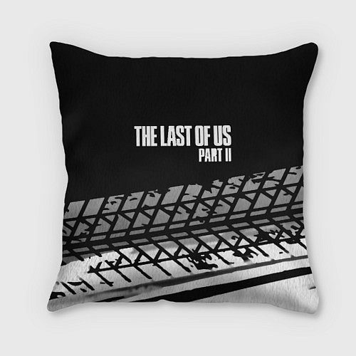 Подушка квадратная The Last of Us краски асфальт / 3D-принт – фото 1