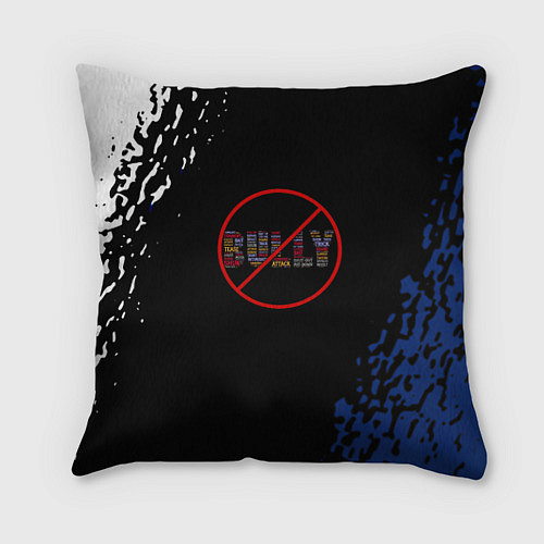 Подушка квадратная Bully game краски рокстар / 3D-принт – фото 1