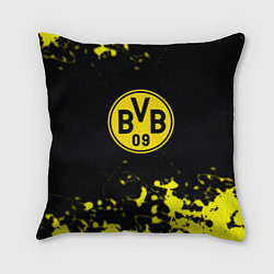 Подушка квадратная Borussia краски жёлтые, цвет: 3D-принт