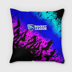 Подушка квадратная Rocket League neon game